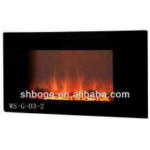 36" wall hanging curved elegant electric fireplace